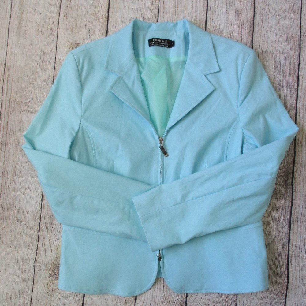 Tribal Light Blue Blazer Jacket
